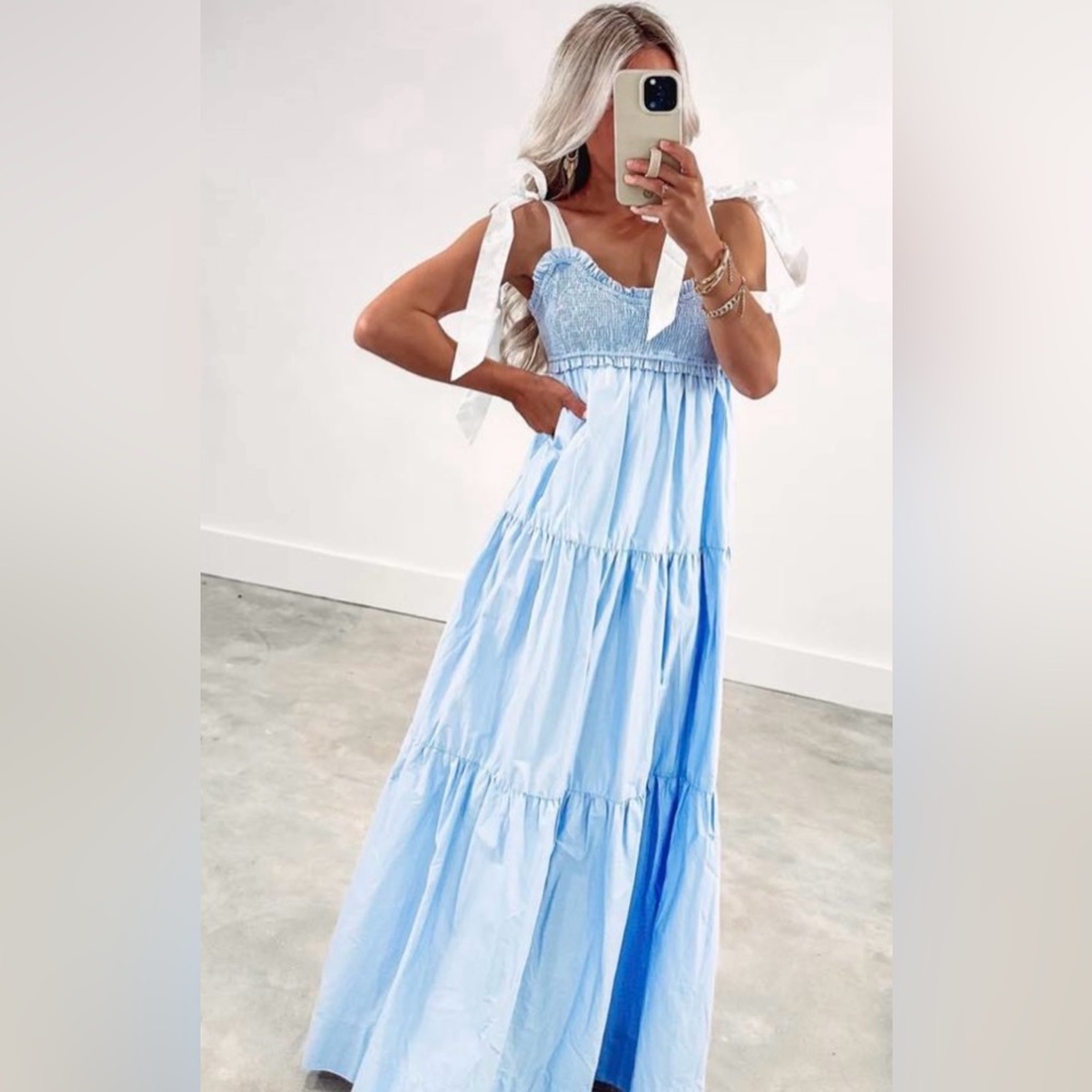 Boutique bow strap dress size medium